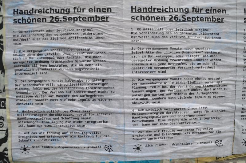 Handreichung für einen schönen 26. September