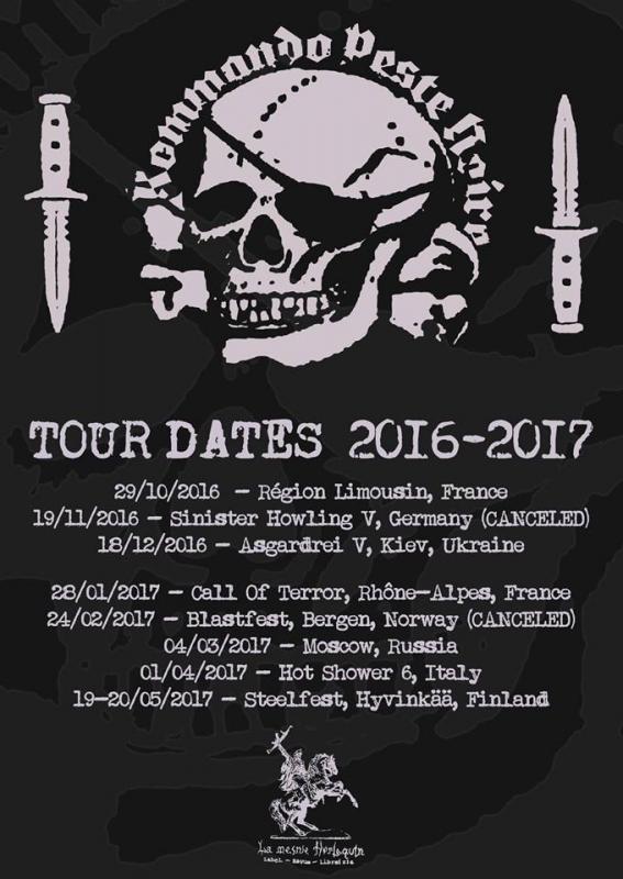 Le peste noire - tour, 2016/17