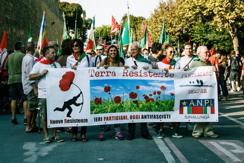 Antifa-Demo, 4.9.2016 in Chianciano, (Fotografo: Carlo Pellegrini)