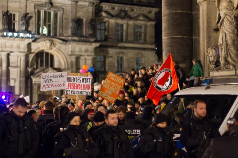 Gegen Pegida, Quelle flickr Johannes Grunert