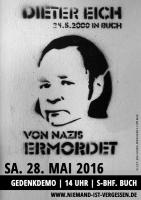 Niemand ist vergessen! - Gedenkdemo am 28. Mai 2016 in Buch.