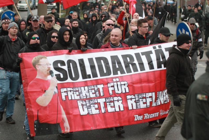 Patrick Petri und Mario Leisering beim Neonazi-Aufmarsch in Dortmund