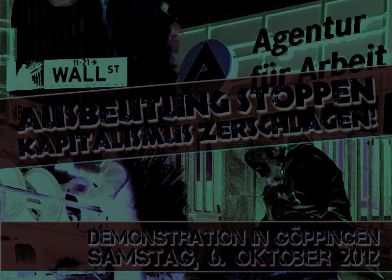 Banner der Nazi-Demo in Göppingen am 06.10.2012