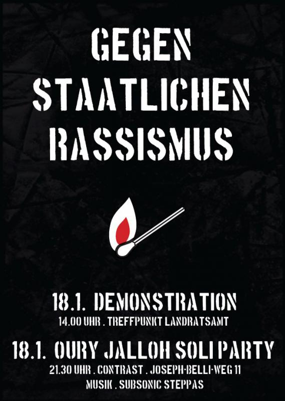 Plakat Gegen staatlichen Rassismus