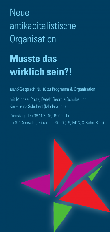 Ankündigung der Veranstaltung am 8. Nov. - Seite 1