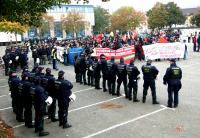 Spontandemo auf dem Festplatz in Emmendingen 