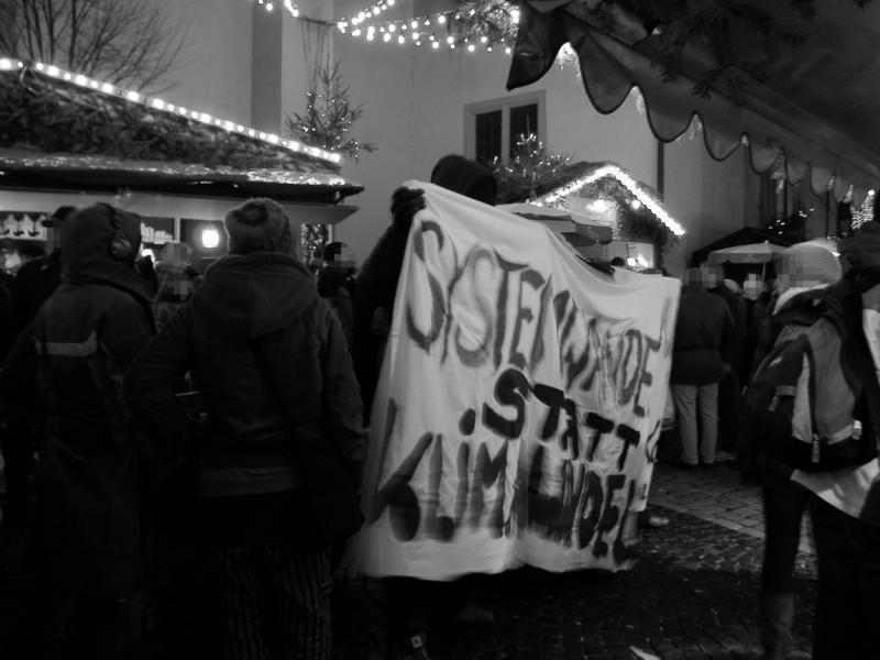 Sponti auf dem Weihnachtsmarkt