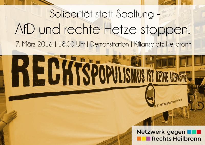 Solidarität statt Spaltung!