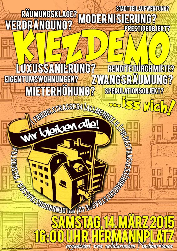 Kiezdemo Berlin Plakat