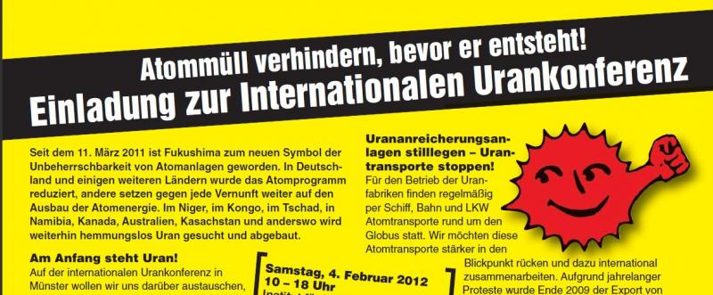 Einladung zur internationalen Urankonferenz