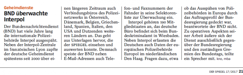 Spiegel Meldung