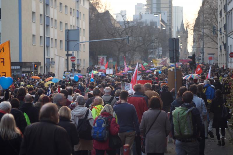 kleiner ausschnitt des demozugs