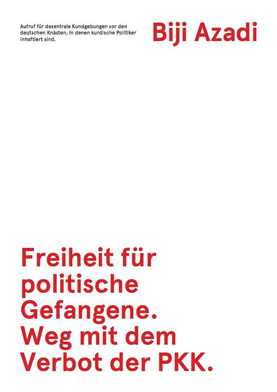 Biji Azadi - Freiheit für politische Gefangene. Weg mit dem Verbot der PKK.