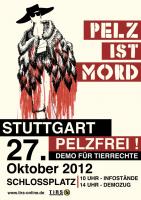 Demonstration in Stuttgart gegen Pelz