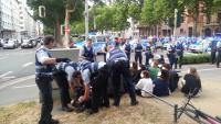 Repression nach Spontandemo in Mainz