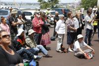 A rally in Perth protesting against the WA government's plan to close 150 Aboriginal communities. Photo Alex Bainbridge.