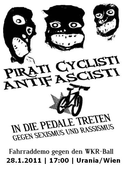 flyer fahrraddemo gegen den wkr-ball