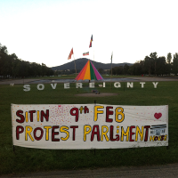 Protest at parliament