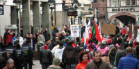 Demo vor dem Bertholsdrunnen