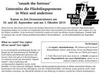 Vorderseite des Flyers für die Demos