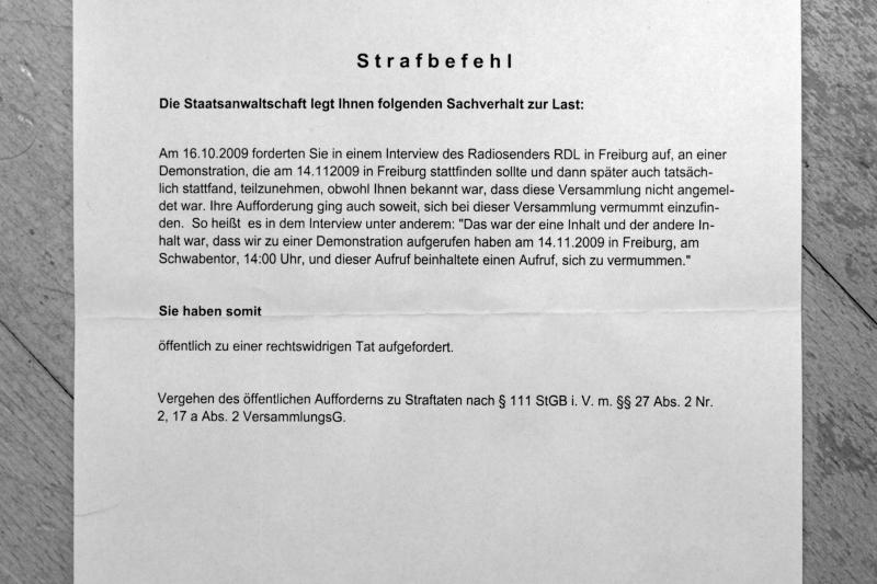 Zensur per Strafbefehl