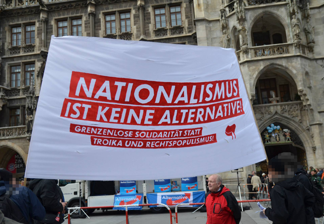 Die Bühne auf dem Marienplatz