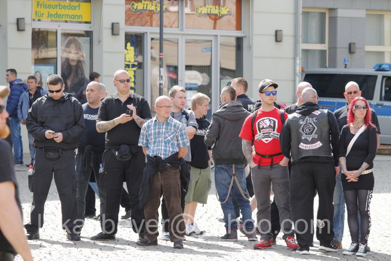 Foto vom Naziaufmarsch am 11.04.2015 in Halberstadt (Foto: Lukas Beyer)