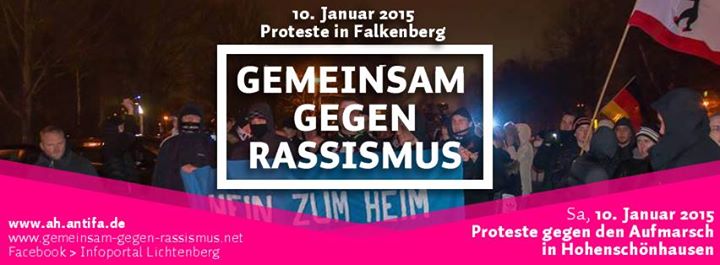 Banner Gemeinsam gegen Rassismus 10.01.15