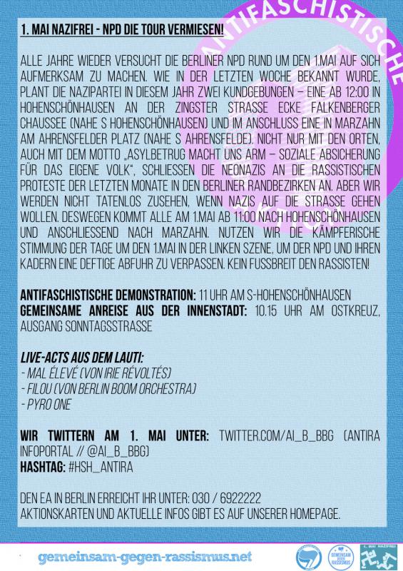 Flyer - Rückseite