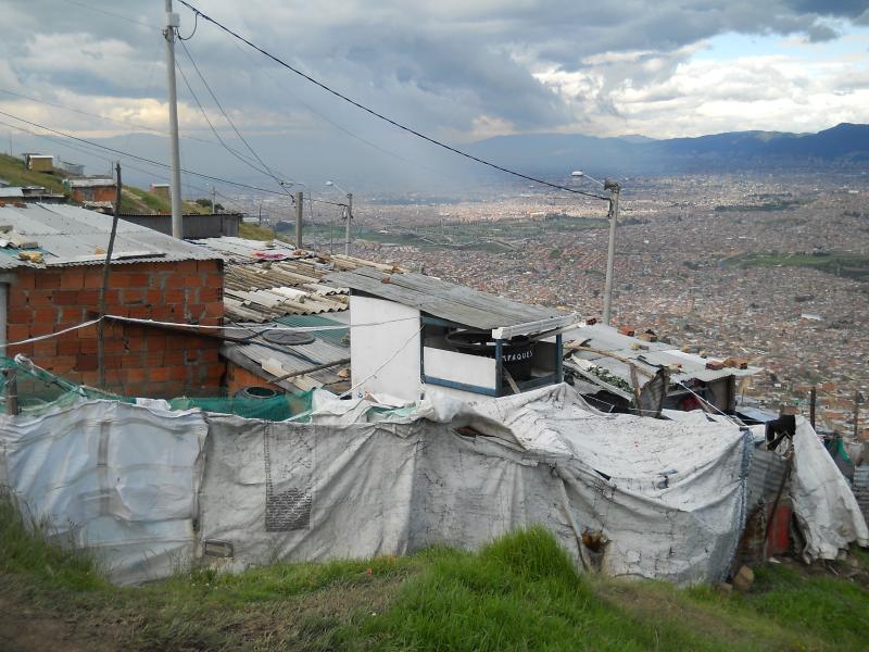 Bogotá Blick von oben nach unten