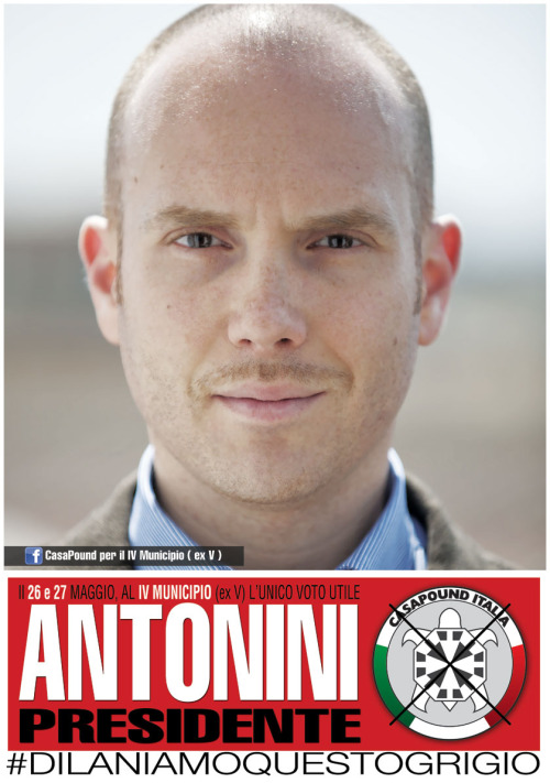 Mauro Antonini, CasaPound Kandidat, Bruder des Vizepräsidenten CasaPounds Andrea Antonini, Eu-Assistent von Mario Borghezio