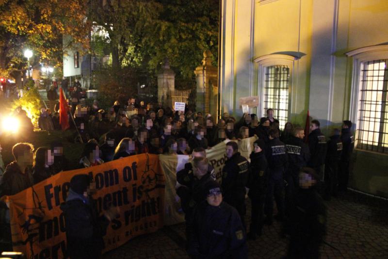 Proteste vor dem Schießhaus