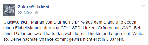 ZH gratuliert Marian von Stürmer zu seinem Wahlerfolg.