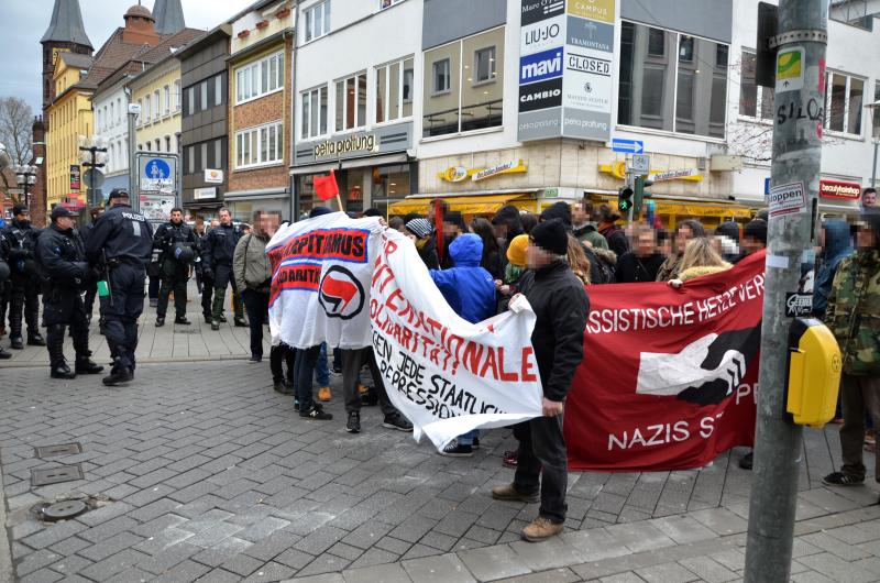 Blockade in der Schneiderstraße