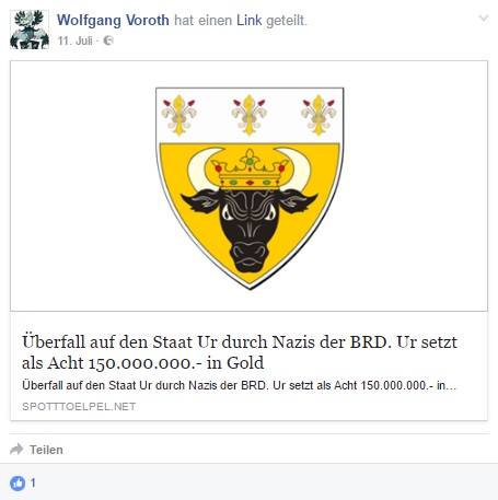 Reichsbürger Wolfgang Voroth Plan