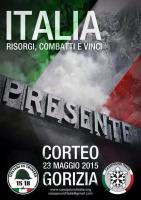 Demonstrationsaufruf von CasaPound Italia für den 23.05.2015 in Gorizia