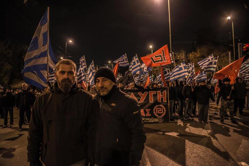 Apostolos Gkletsos (Golden Dawn) und Andrea Antonini (CasaPound Italia)