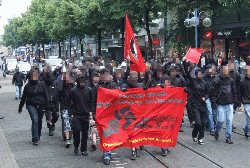 Antifaschistische Demonstration in Mannheim