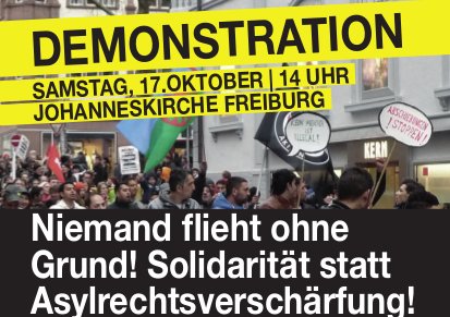 17.10.15 Freiburg Niemand flieht ohne Grund