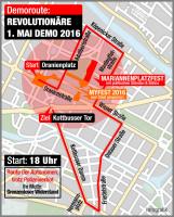 Kreuzkölln Demoroute Revolutionärer 1. Mai