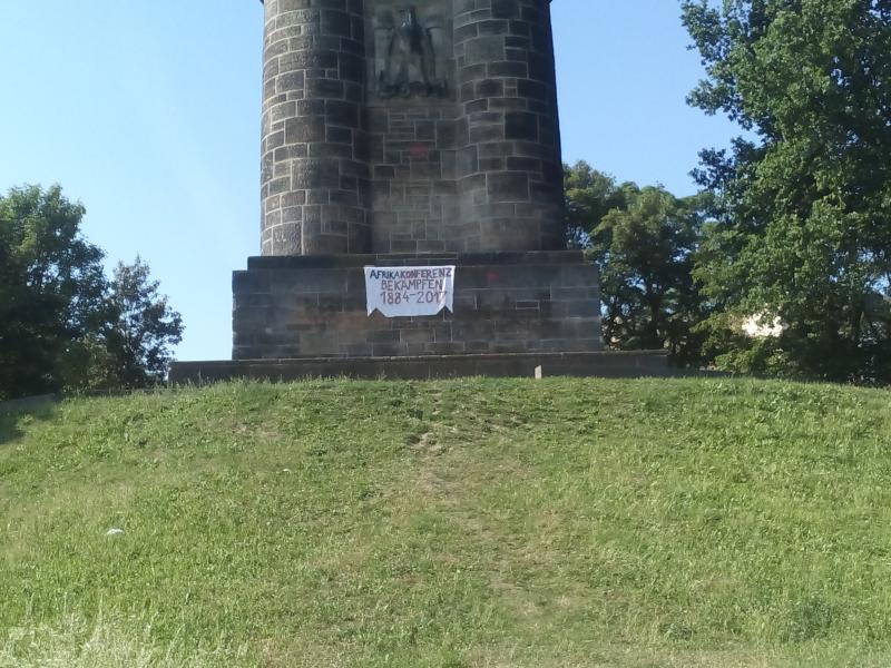 Mobi gegen G20 Afrika Konferenz. Bismarcksäule besucht 1