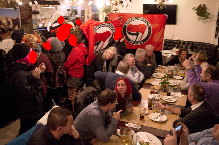 Besuch vom AFD-Stammtisch in Darmstadt [Make Racists afraid Again]