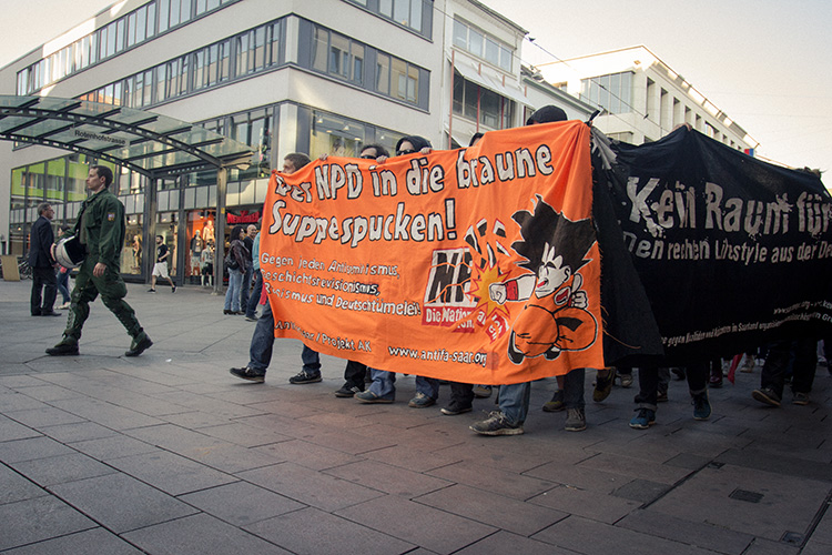 Spontandemo Saarbrücken (9) - Bahnhofstraße/Rotenhofstraße