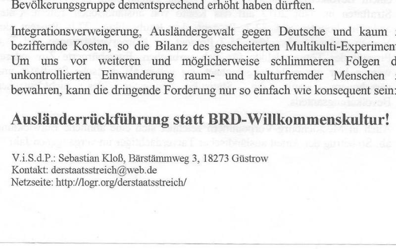 “Ausländerrückführung” statt “Ausländer raus!” – Sebastian Kloß als Verantwortlicher