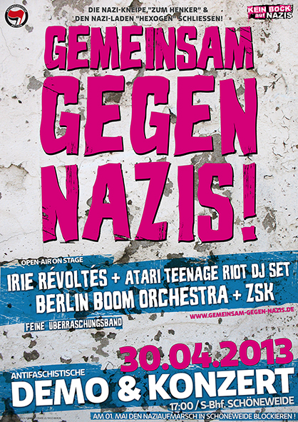 Plakat Gemeinsam gegen Nazis!