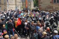 blockade am schillerplatzausgang