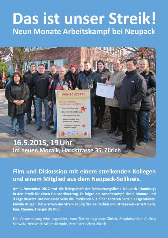 Film und Diskussion zum Arbeitskampf bei Neupack 