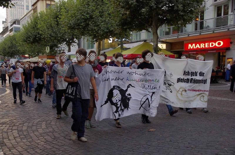 Solidemo Ffm für die Obere Austraße 7 Mainz am 28.08.2012 (Fressgass)