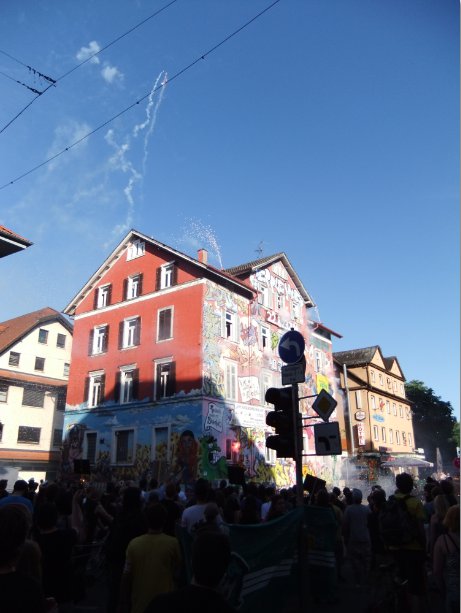 Epple-Demo Feuerwerk zur Begrüßung