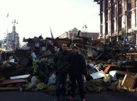 Sébastien Manificat auf dem Maidan in Kiew